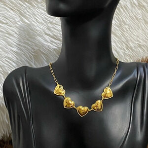 18K Gold Stainless Steel Heart Shape Necklace Pendant